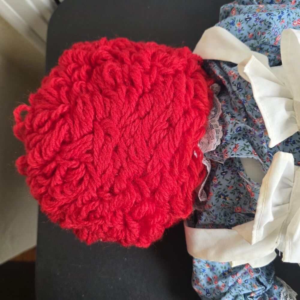 ​Vintage Handmade Raggedy Ann & Andy Large 24" Plush Dolls - Picture 8 of 16